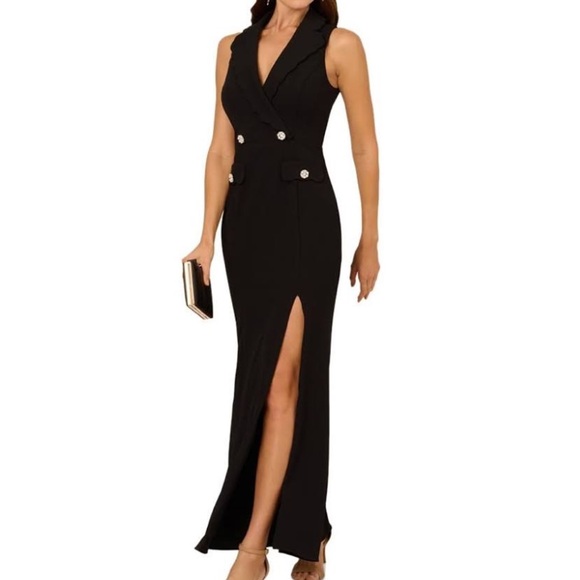 Adrianna Papell Dresses & Skirts - Adrianna Papell Black Tuxedo Gown